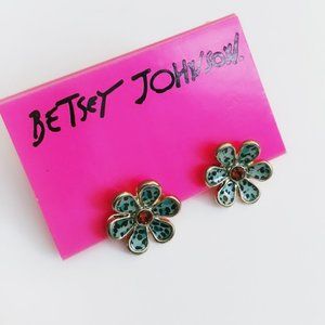 Betsey Johnson Vintage Jungle Fever Leopard Earrin